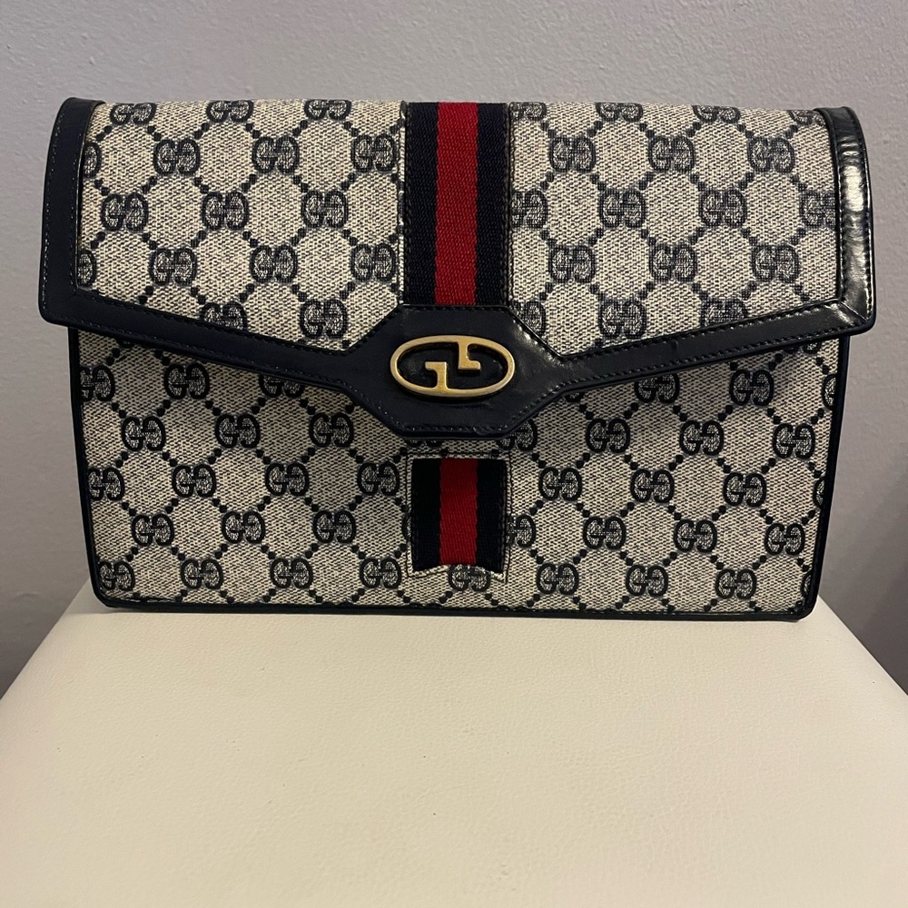 Authentic Vintage Gucci Sherry Line Clutch Bag